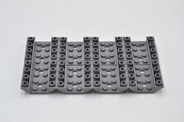 LEGO 8 x Wanne neues dunkelgrau Dark Bluish Gray Slope 4x4 Double 2 Holes 72454