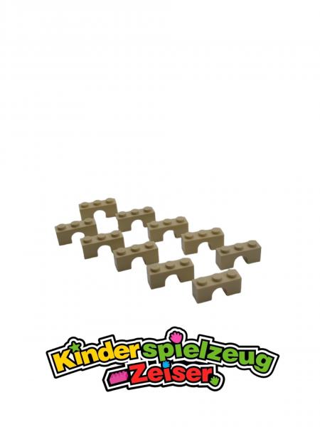 LEGO 10 x Bogen BÃ¶gen Burg BrÃ¼cke Castle beige Tan Brick Arch 1x3 4490