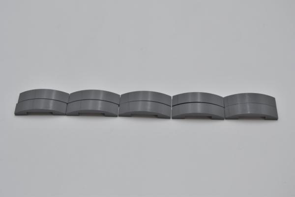 LEGO 10 x Bogen neues dunkelgrau Dark Bluish Gray Slope Curved 4x1 Double 93273