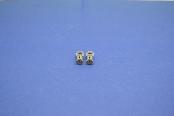 LEGO 2 x Verbinder glatt althell grau Light Gray Technic Axle Pin Connector 44