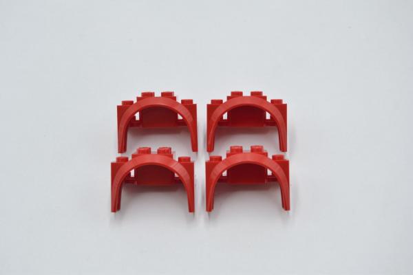 LEGO 4 x KotflÃ¼gel rot Red Vehicle Mudguard 4x2 1/2x2 1/3 with Arch Round 18974