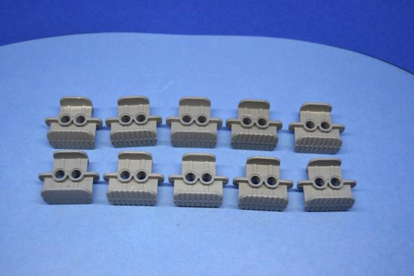 LEGO 10 x Gummibandhalter alt dunkelgrau Dark Gray Rubber Band Holder 41752 