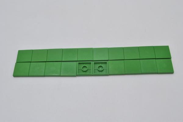 LEGO 20 x Kachel Fliese mit Rille grÃ¼n Green Tile 2x2 with Groove 3068b