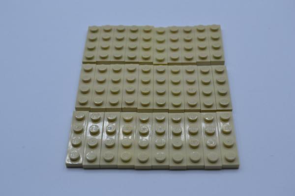 LEGO 30 x Basisplatte 1x4 beige tan basic plate 3710 4113233