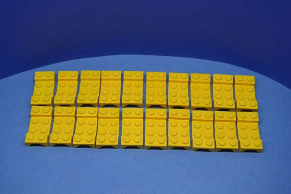 LEGO 20 x Radabdeckung gelb Yellow Vehicle Mudguard 2x4 Arch Studded 3788