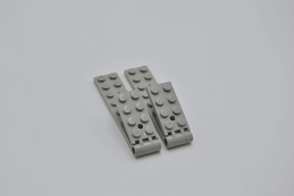 LEGO 2 x Scharnier Loch groÃŸ althell grau Light Gray Hinge Plate 2x8 3324c01