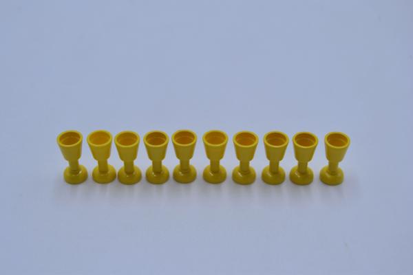 LEGO 10 x Kelch Becher Pokal gelb Yellow Utensil Goblet 2343 