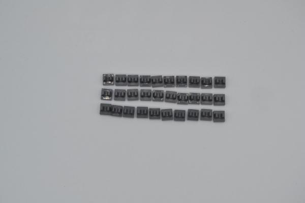 LEGO 30 x Platten Greifer neues dunkelgrau Dark Bluish Gray Tile 1x1 Clip 2555