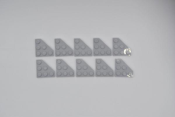 LEGO 10 x Eckplatte neuhell grau Light Bluish Gray Wedge Plate 3x3 Corner 2450