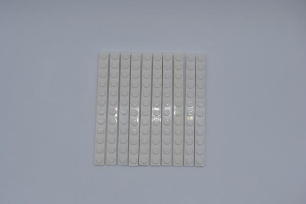 LEGO 10 x Basisplatte Bauplatte weiÃŸ White Basic Plate 1x12 60479 