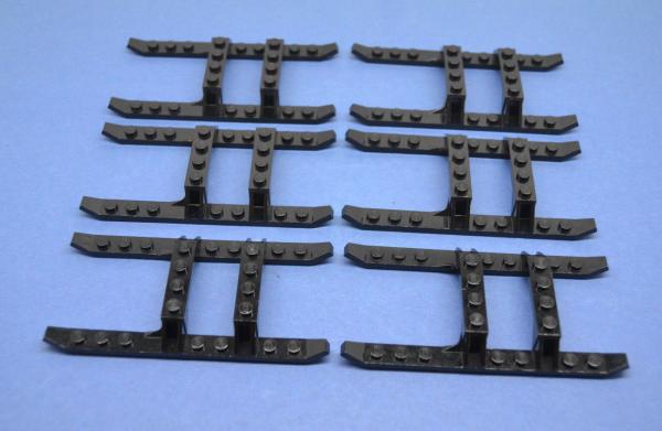 LEGO 6 x Helikopter Kufen schwarz Black Helicopter Sled Rails 12x6 30248