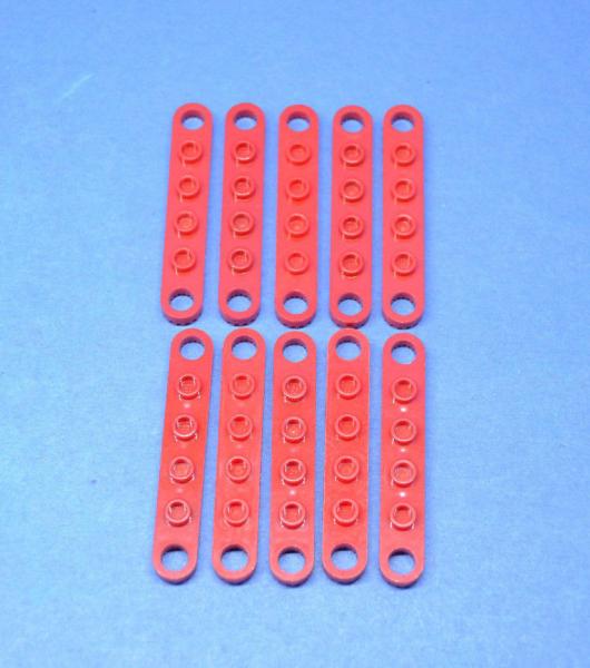 LEGO 10 x Gelenkverbinder rot Red Technic Plate 1x6 with Toothed Ends 4262