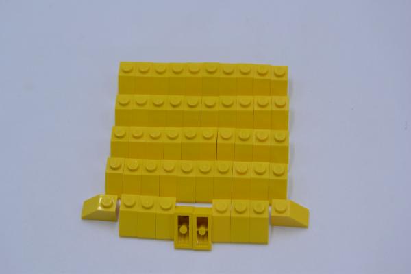 LEGO 50 x Dachstein SchrÃ¤gstein Dachziegel gelb Yellow Slope 45 2x1 3040