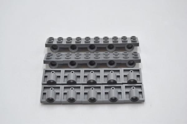 LEGO 20 x Platte 1 Loch Achse neues dunkelgrau Dark Bluish Gray Plate 2x2 10247