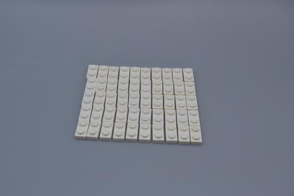 LEGO 50 x Basisplatte 1x2 weiß white basic plate 3023 302301