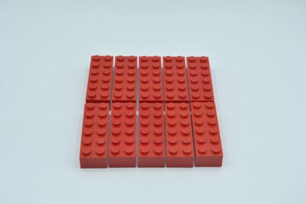 LEGO 10 x Basisstein 2x6 rot red basic brick 2456 4181138 44237