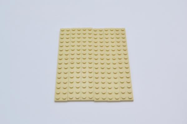 LEGO 6 x Basisplatte Bauplatte Grundplatte beige Tan Basic Plate 2x16 4282