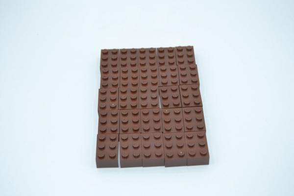 LEGO 25 x Basisstein Baustein rotbraun Reddish Brown Basic Brick 2x3 3002