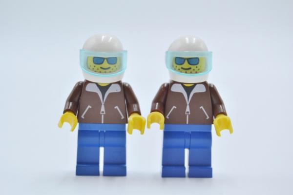 LEGO 2 x Figur Minifigur Flughafen Arbeiter jbr001aus Set 10159 6597