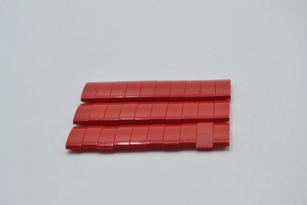 LEGO 30 x Dachstein glatt gebogen rot Red Slope Curved 2x1 11477