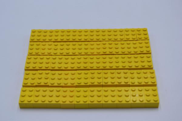 LEGO 50 x Basisstein Grundstein Baustein gelb Yellow Basic Brick 2x3 3002