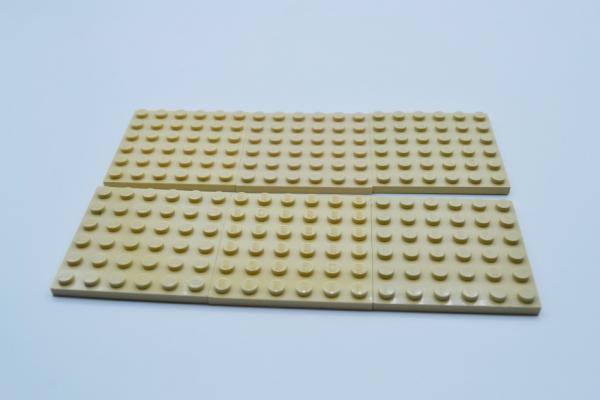 LEGO 6 x Basisplatte 6x6 beige tan basic plate 3958 4125217