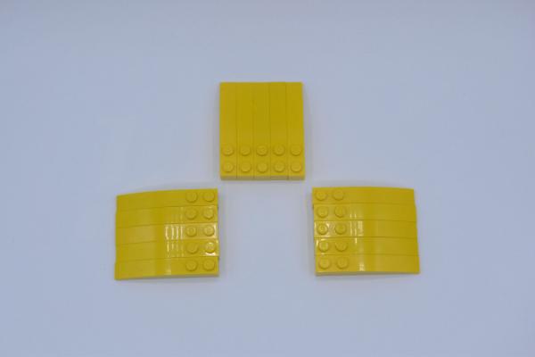 LEGO 15 x Bogenstein Dachstein gebogen gelb Yellow Slope Curved 6x1 42022