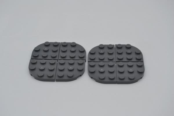 LEGO 8 x Platte neues dunkelgrau Dark Bluish Gray Plate Round Corner 3x3 30357 