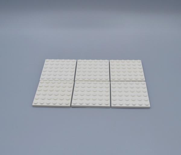 LEGO 6 x Basisplatte 6x6 weiÃŸ white basic plate 3958 4144012
