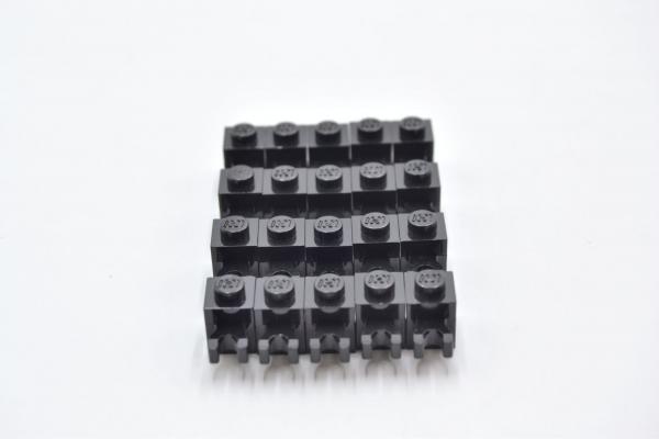 LEGO 20 x Stein rund schwarz Black Brick Modified 1x1 with Clip Solid Stud 30241