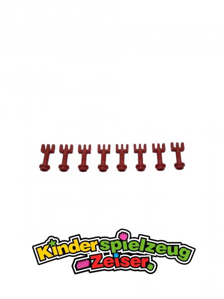 LEGO 8 x Schanier rot Red Hinge Bar with 3 Fingers and End Stud 2433