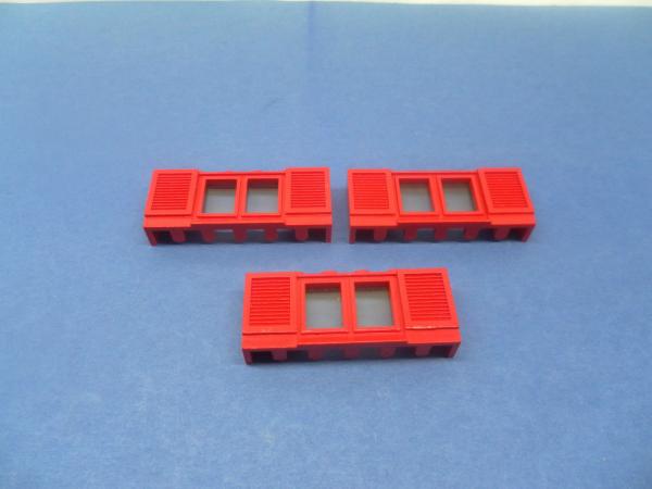LEGO 3 x Fenster rot lange Fensterbank 1x6x2 old red window long board 646bc01 
