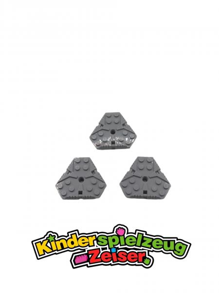 LEGO 3 x Platte Sechseckig neuhell grau Light Bluish Gray Plate Hexagonal 27255