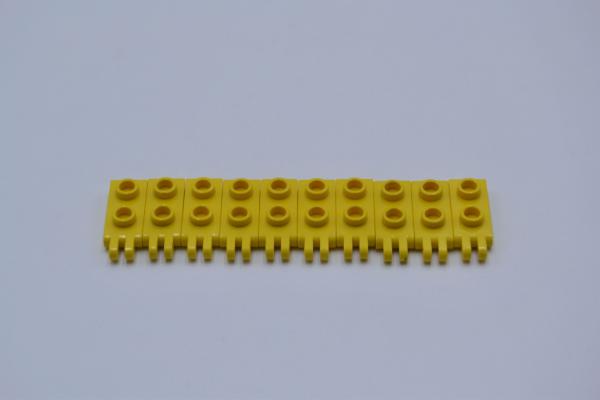 LEGO 10 x Scharnierplatte gelb Yellow Hinge Plate 1x2 2 Fingers Hollow 4276b