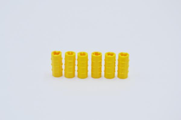 LEGO 6 x Technic Verbinder HÃ¼lse gelb Yellow Technic Axle Connector 2L 6538b