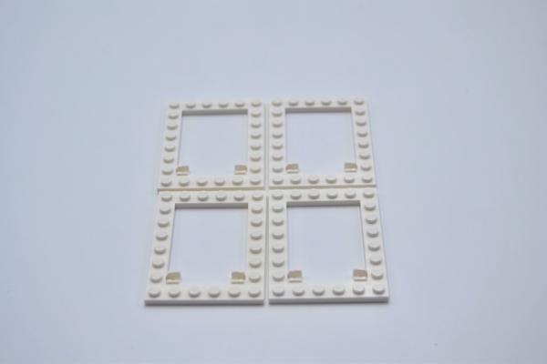 LEGO 4 x Rahmen weiÃŸ White Plate 6x8 Trap Door Frame Long Pin 92107 6054973