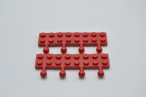 LEGO 8 x Platte mit Kugelkopf rot Red Plate Modified 2x2 with Tow Ball 3731