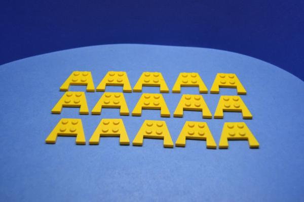 LEGO 15 x FlÃ¼gel gelb Yellow Wedge Plate 3x4 without Stud Notches 4859