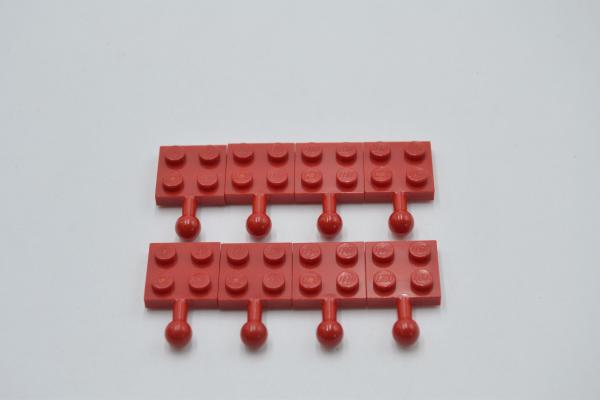 LEGO 8 x Platte mit Kugelkopf rot Red Plate Modified 2x2 with Tow Ball 3731