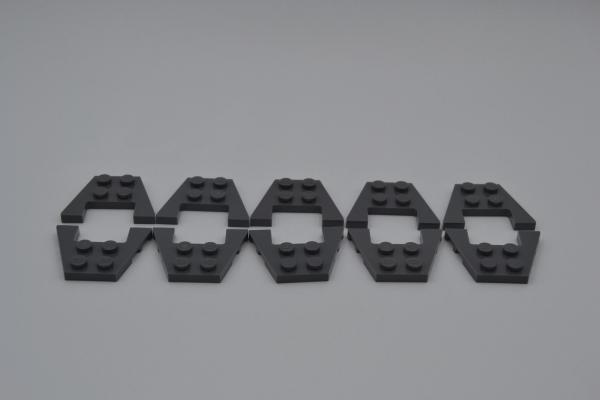 LEGO 10 x FlÃ¼gelplatte neues dunkelgrau Dark Bluish Gray Wedge Plate 3x4 48183