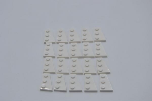 LEGO 20 x FlÃ¼gelplatten rechts weiÃŸ White Wedge Plate 3x2 Right 43722