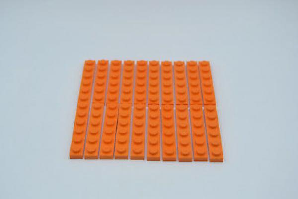 LEGO 20 x Basisplatte 1x6 orange orange basic plate 3666 4173332