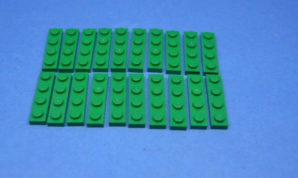 LEGO 20 x Basisplatte Bauplatte grÃ¼n Green Plate 1x4 3710 371028