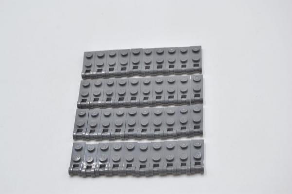 LEGO 40 x Scharnier neues dunkelgrau Dark Bluish Gray Plate 1x2 Handle 60478