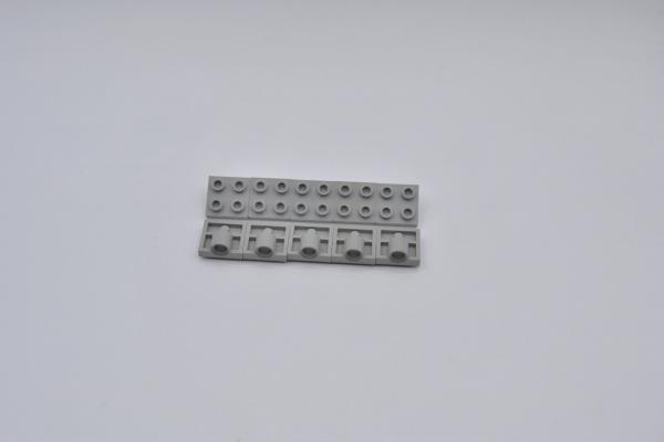 LEGO 10 x Platte 1 Loch althell grau Light Gray Plate 2x2 Pin Hole 2444