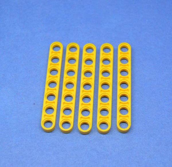 LEGO 5 x Technik Liftarm 1x7 gelb flach yellow technic lever 7M 32065 4114672