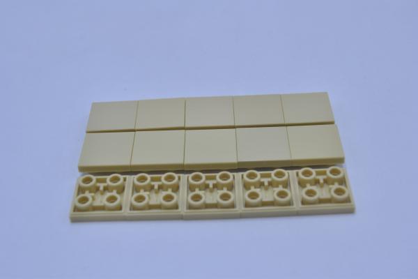 LEGO 15 x Fliese invertiert beige Tan Tile Modified 2x2 Inverted 11203