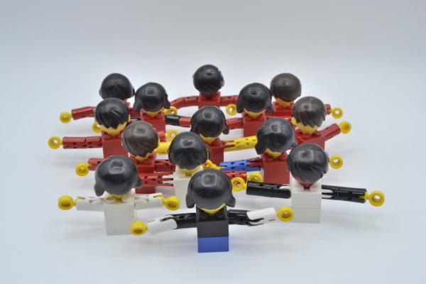 LEGO 14 x alte Großkopf Figuren Kopfbedeckung Classic rot schwarz weiß vintage