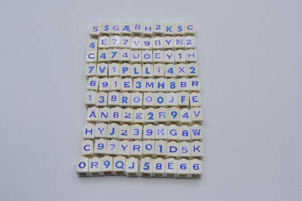 LEGO 100 Stück City Buchstaben Zahlen Satzzeichen 1x1 weiß 3005