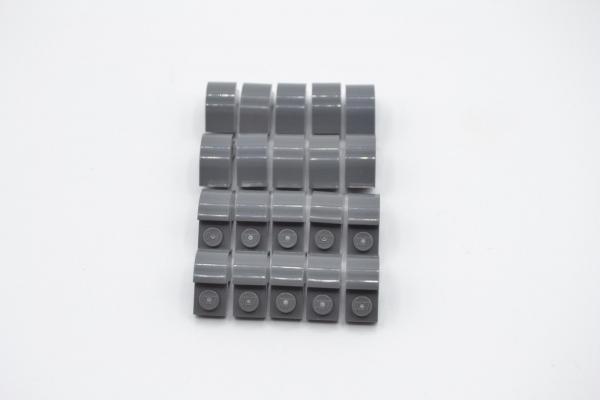 LEGO 20 x Bogensteine neues dunkelgrau Dark Bluish Gray Brick 2x1x1 Curved 6091
